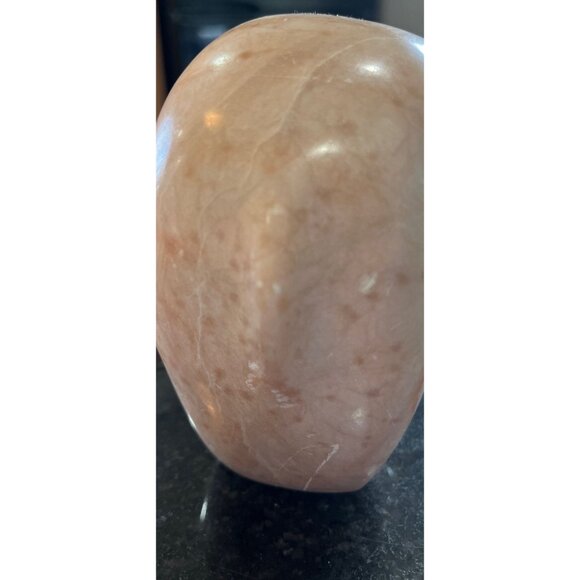 Vintage Handmade Quartz Polar Bear Sculpture Signed By The Artist 7/17/78 Pink S - Picture 4 of 10